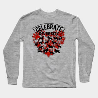 CELEBRATE DIVERSITY DOG Long Sleeve T-Shirt